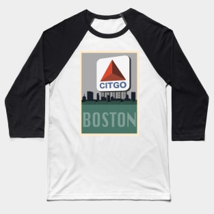 Boston Travel Poster 4 Baseball T-Shirt